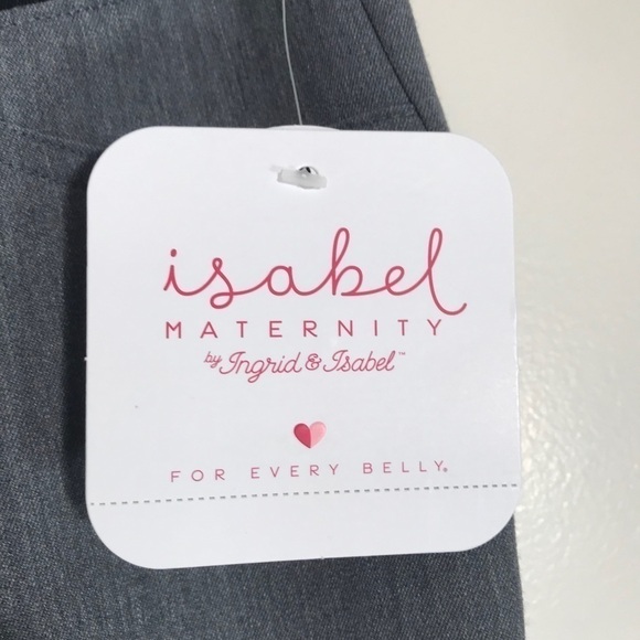 ISABEL maternity gray crossover panel pants 6 - Picture 3 of 11